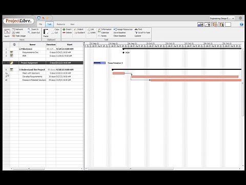 ProjectLibre - Simple Tutorial