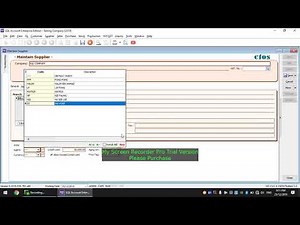 3.1 Maintain Supplier in SQL Accounting System