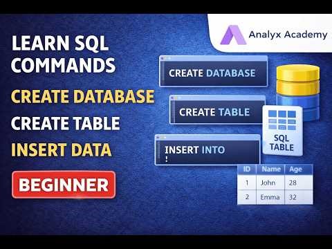 SQL Commands Introduction | Create Database, Table & Insert Data | SQL Basics for Beginners