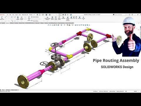 Solidworks Tutorial # 238 Pipe Routing Assembly in SOLIDWORKS by SW Easy Design