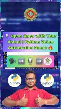 🎙️ Open Apps with Your Voice! | Python Voice Automation Demo 🔥 #machinelearning #speechprocessing