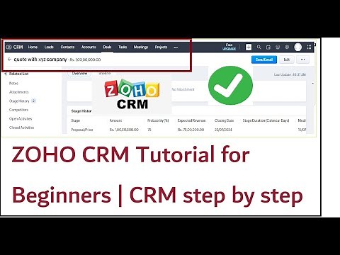 ZOHO CRM Tutorial For Beginners | ZOHO CRM step by step | ZOHO CRM With Example