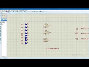 Digital Logic Design LAB Tutorial In Proteus | | Part-18 || ENCODER || 8 TO 3 ENCODE