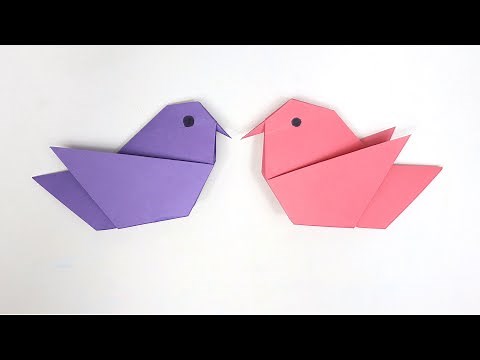 How to Make an Easy Origami Bird - DIY Paper Bird Tutorial