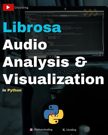 Librosa — Audio Analysis & Visualization Book: Python Interview Preparation for Students & Professionals https://pythonclcoding.gumroad.com/l/Python-Interview | Python Coding