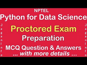 2022 NPTEL Proctored exam Python for Data Science Question and Answers Revision for Exam 2022