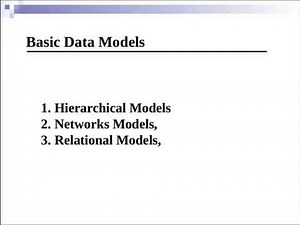 Lessons Basic Data Models of Database