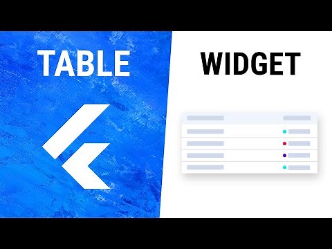 Flutter Table Widget