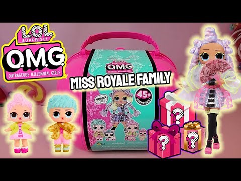 LOL OMG Surprise Unboxing 45 Surprises! Miss Royale Family | LOL Surprise Dolls OMG Dolls