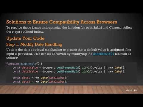 Resolving JavaScript Function Issues in Safari: Differences from Chrome