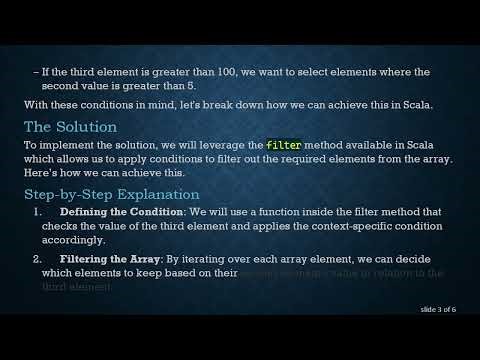 How to Filter Array Values Based on Conditions in Scala