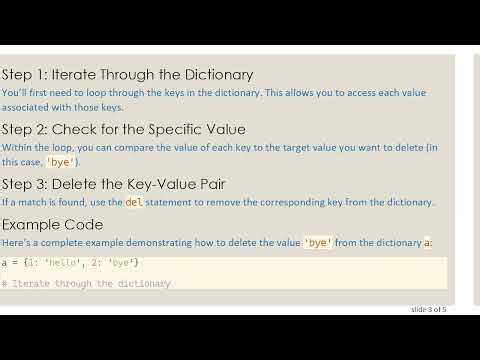 How to Delete Values from a Dictionary in Python