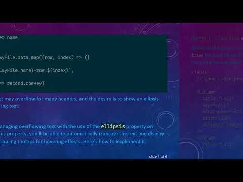 How to Add Ellipsis for Overflowing Text in AntDesign's Table Component