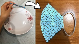DIY Face Mask, easy pattern made from dish #FaceMask | Rin DIY สอนพับใบเตยแบบต่างๆ