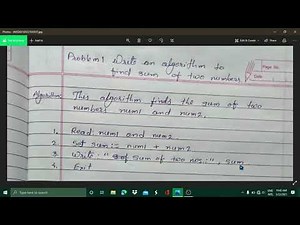 Lecture 3 | How to Write Algorithms, Pseudocode and Flowcharts | Program Analysis | Class 11