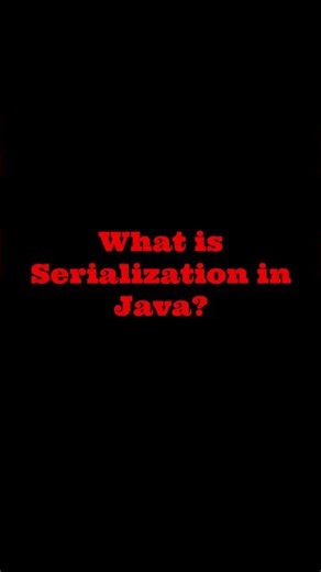 What is Serialization in Java? 🤔🔥 | Java Interview Question | Java Shorts 🚀