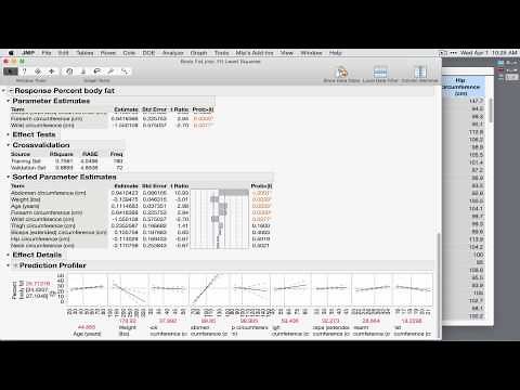 Regression Modeling and Analysis in JMP