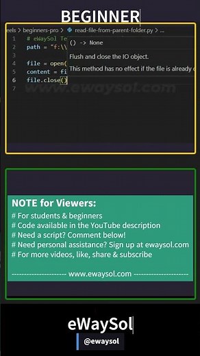 Python Beginner vs Pro - TIP 9: Access File in Parent Directory #python #coding #programming #tips