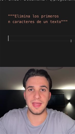 ✂️ El truco MÁS RÁPIDO para cortar textos en Python #Python Aquí descubrirás cómo eliminar caracteres de un texto usando slicing en Python. Es un ejercicio corto, visual y muy práctico para trabajar con strings. Perfecto para mejorar tu control del texto desde el primer día. #python #programacion #strings #slicing #texto #principiantes #ejerciciopython #codigo #aprendepython #arnau #inteligenciaartificial #ia #ai