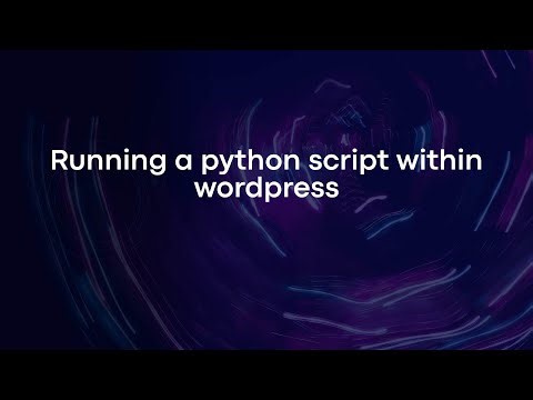 Running a python script within wordpress