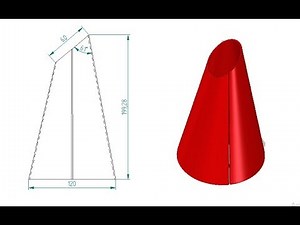 Solid edge tutorial - 51 - Sheet metal cone design solid edge.