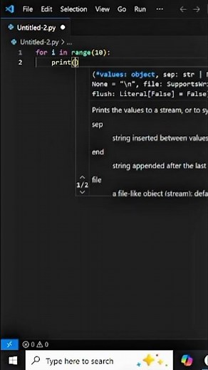 Print Numbers Using a for Loop#pythontutorial #python