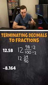 Converting Terminating Decimals to Fractions #math #teacher #decimals #fractions #school