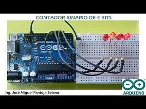 PRÁCTICA 2.1 ARDUINO Contador Binario de 4 bits