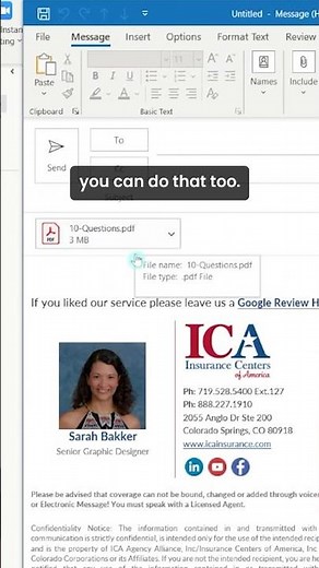 How to insert an image into an Outlook email message