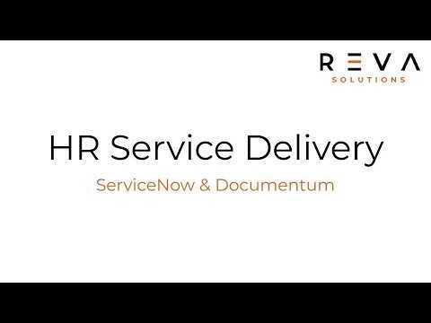 ServiceNow & Documentum: HR Service Delivery