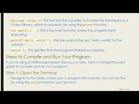 How to Run a Hello, World! Program