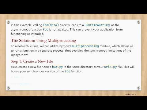 How to Call an Asynchronous Function in Django