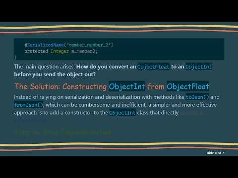Converting Serialized Java Objects: ObjectFloat to ObjectInt Simplified