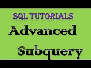 SQL Tutorial 15 Advanced subquery, Inner query running multiple times, correlated subquery