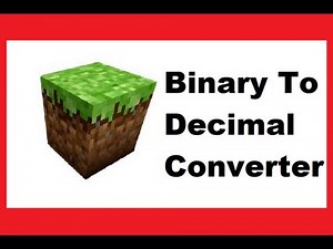 Minecraft: Binary To Decimal Decoder + 7-Segment Display