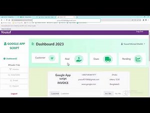 Google App Script Invoice and Dashboard Login or logout