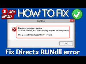Specified module could not be found Windows 10