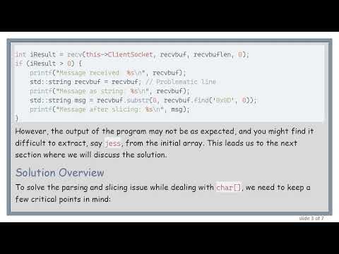 How to Properly Parse and Slice char[] in C+ +