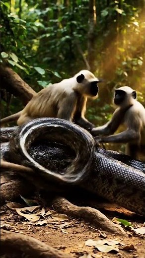 “Giant Python vs Monkey – Epic Jungle Showdown!”