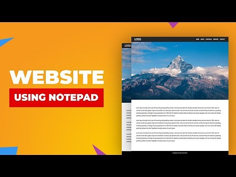 How to make a website using Notepad | Beginner's Tutorial