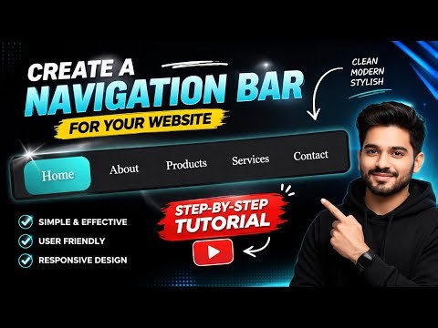 Navigation bar in HTML and CSS