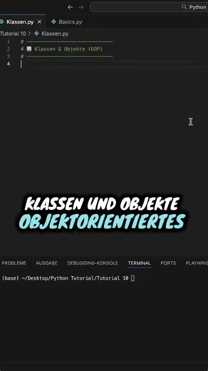 Python Basics: Klassen & Objekte 🐍#python #code #coding #lernenmittiktok #informatik
