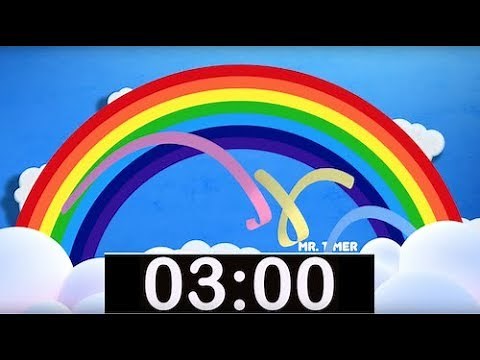 Rainbow Timer 3 Minutes! Countdown Timer for Classroom with Music!