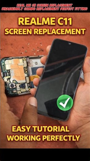 real me c11 screen replacement 📲📞 disassembly combo replacement perfect fitting easy tutorial