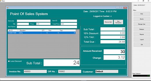 Point of Sale and Inventory System in VB.NET With Source Code