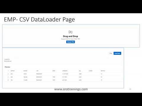 Oracle APEX - Data Loader - CSV File