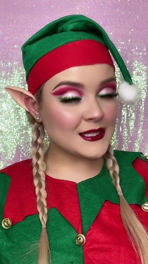 Just a cute elf tutorial (I promise this time lol) 🎄 #makeuptutorial #transitions #elf #foryou #fyp