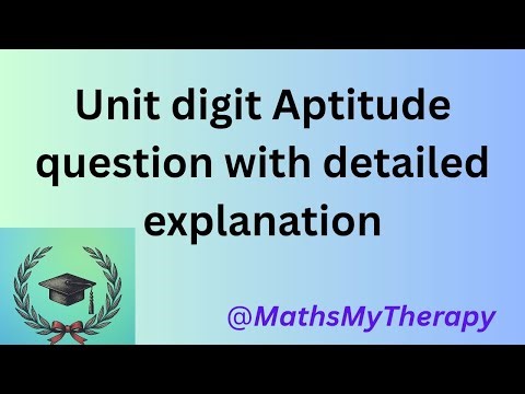 Find the unit digit ⁨@MathsMyTherapy⁩ #mathsmytherapy #maths #unitdigit