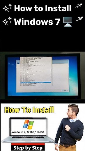 How to Install Windows 7 🖥️ || Windows 7 Installation Step by Step || 💻Install windows 7