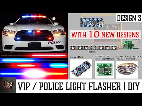 How To Make a VIP Light / Police Light Flasher / Ambulance Light / Strobe Light | Arduino | Design 3